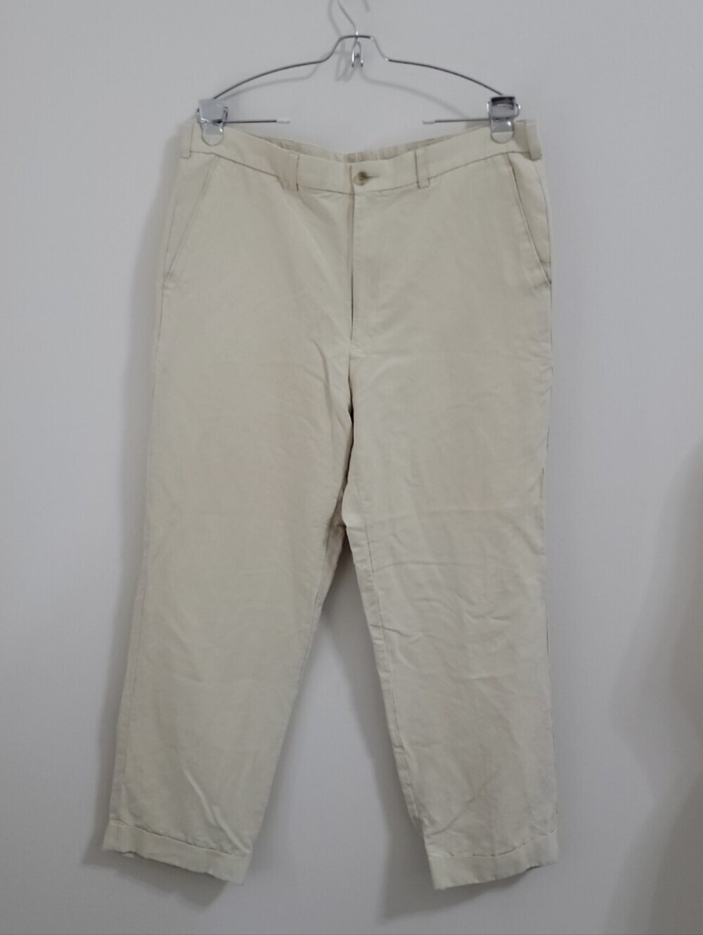Jhane Barnes Mens Dize 34 70%Silk 30%Cotton Dress Pants Classic Beige